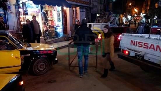 حملة مسائية بحي وسط بالإسكندرية لمحاربة الاشغالات بنطاق الحي