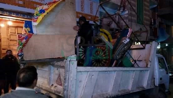 حملة مسائية بحي وسط بالإسكندرية لمحاربة الاشغالات بنطاق الحي