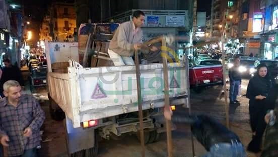 حملة مسائية بحي وسط بالإسكندرية لمحاربة الاشغالات بنطاق الحي