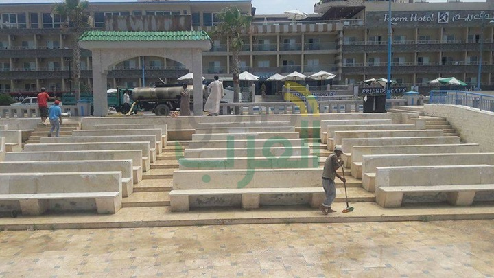 البدء الفعلى فى أعمال التطوير والتجميل بشوارع و ميادين المحافظة
