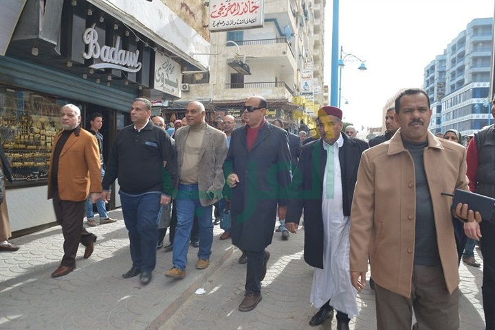 البدء الفعلى فى أعمال التطوير والتجميل بشوارع و ميادين المحافظة