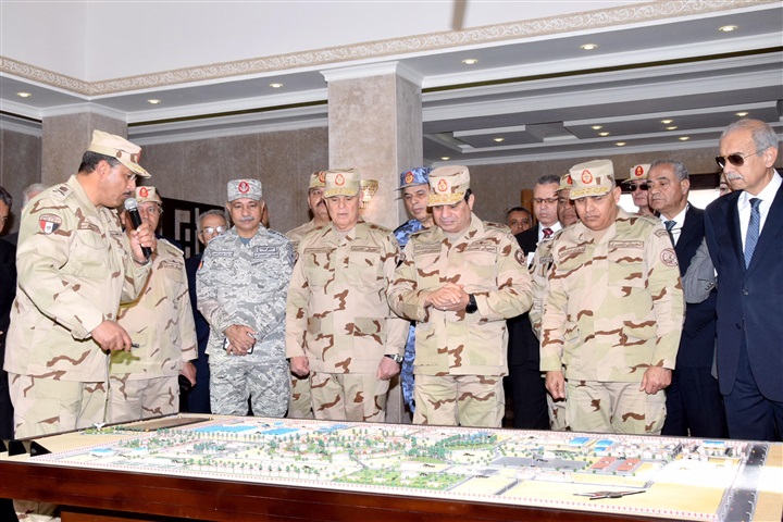 السيسي يفتتح قيادة قوات ​شرق القناة لمكافحة الإرهاب 