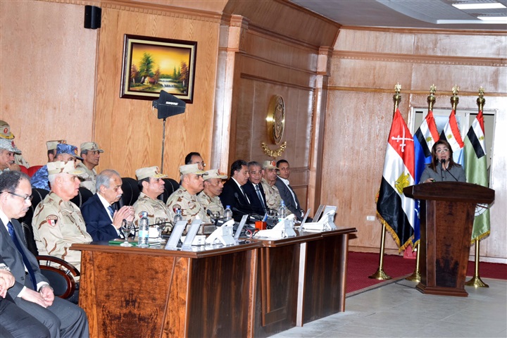 مادة استرشادية عن افتتاح االرئيس السيسي قيادة قوات شرق القناة لمكافحة الارهاب