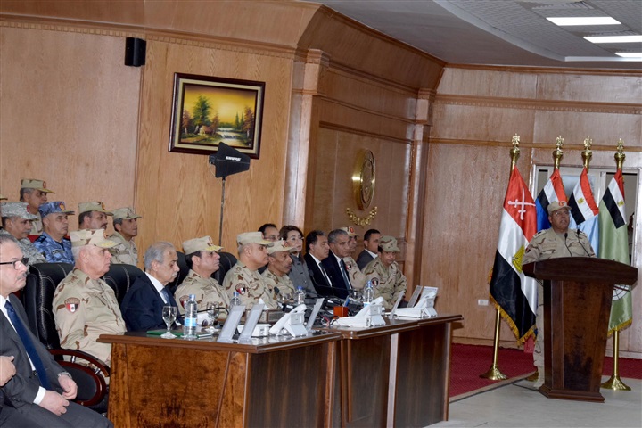 مادة استرشادية عن افتتاح االرئيس السيسي قيادة قوات شرق القناة لمكافحة الارهاب