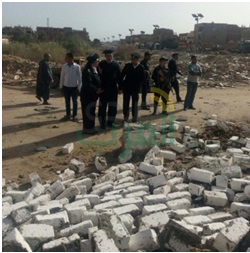 بالصور.. إزالة التعديات على أراضى الدولة بالسويس