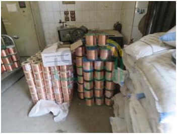 ضبط 3 خطوط لإنتاج المنظفات والألبان ومصنع أسلاك كهربائية بدون ترخيص