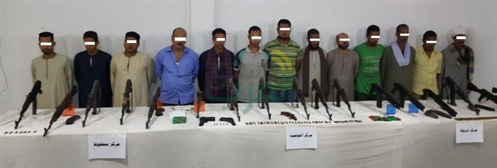 ضبط 66 متهم و58 قطعة سلاح واستهداف 13 خصومة ثأرية خلال 24 ساعة 