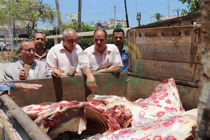 بالفيديو والصور.. ضبط 234 كيلو لحوم بأختام مزورة في كفر الشيخ