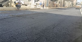 متابعة أعمال رصف طريقي الخاصة وأبو عرابي بمركز حوش عيسى