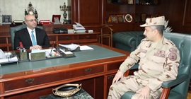 محافظ بني سويف يلتقى المستشار العسكري الجديد للمحافظة
