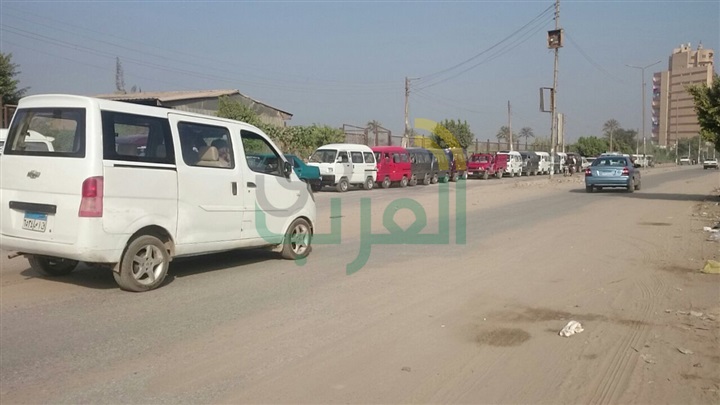 بالصور.. أزمة البنزين تضرب القليوبية