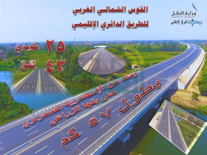 وزراء النقل والتخطيط والدولة للانتاج الحربى فى جولة تفقدية بالطريق الدائرى الإقليمى (صور)