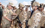 الفريق محمد فريد يتفقد القوات العربية المشاركة فى تدريبات 