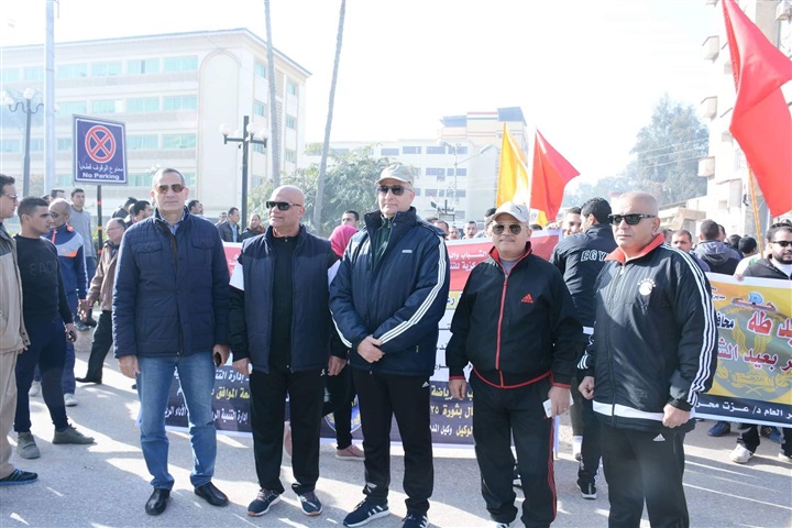 بالصور.. ماراثون جري بكفر الشيخ احتفالًا بعيد الشرطة