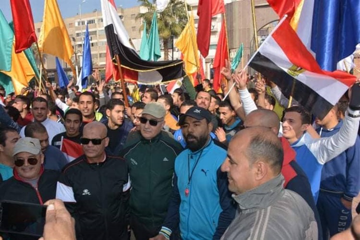 بالصور.. ماراثون جري بكفر الشيخ احتفالًا بعيد الشرطة