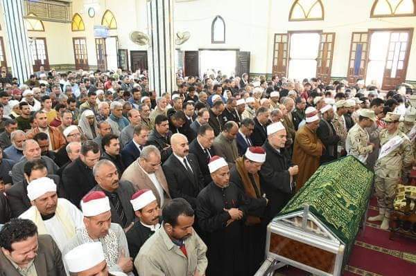 بالصور.. جنازة عسكرية لضابط شرطة بلبيس بالشرقيه