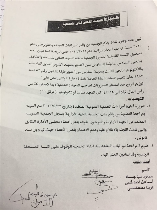 بالمستندات.. تربح وتزوير العمومية والتلاعب بالميزانية ومخالفات بالجملة من الجمعيات الأهلية