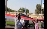 أطول علم في مصر بمسيرة لتأييد السيسي في طريقه لمدينة نصر