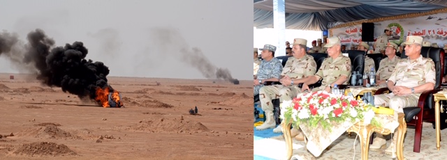 وزير الدفاع يشهد المرحلة الرئيسية للمناورة "رعد31" التى تنفذها وحدات من المنطقة الغربية العسكرية بالتعاون مع الأفرع الرئيسية للقوات المسلحة