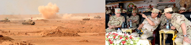 وزير الدفاع يشهد المرحلة الرئيسية للمناورة "رعد31" التى تنفذها وحدات من المنطقة الغربية العسكرية بالتعاون مع الأفرع الرئيسية للقوات المسلحة