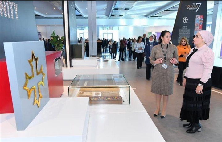 قرينة الرئيس: منتدى شباب العالم قدم تصميما متميزا للمتحف الداخلي