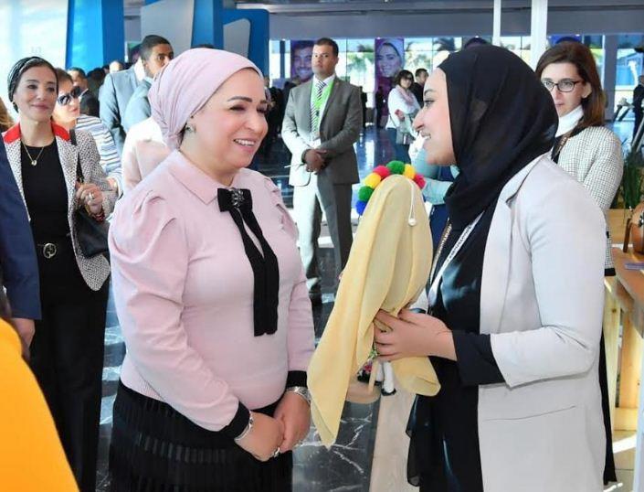 قرينة الرئيس: منتدى شباب العالم قدم تصميما متميزا للمتحف الداخلي