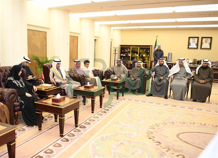 رئيس مجلس الأمة الكويتى يعقد مباحثات رسمية مع رئيسة المجلس الوطني الاتحادي الإماراتي