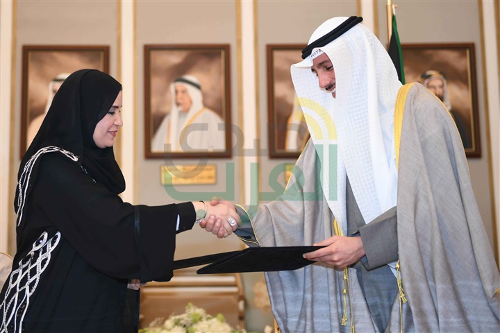 رئيس مجلس الأمة الكويتى يعقد مباحثات رسمية مع رئيسة المجلس الوطني الاتحادي الإماراتي