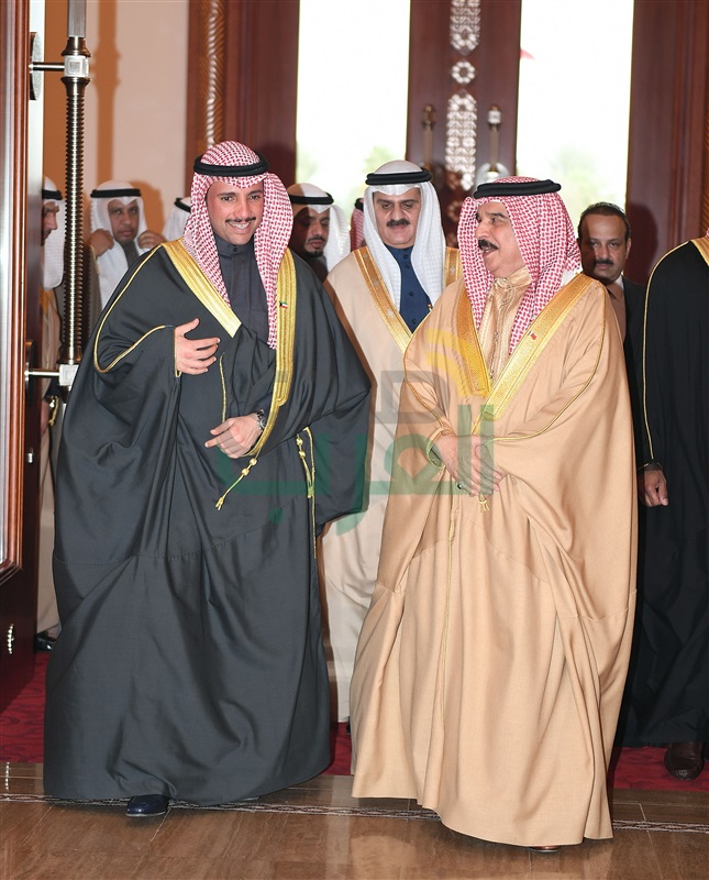 بالصور.. تفاصيل لقاء العاهل البحريني برئيس مجلس الأمة الكويتي