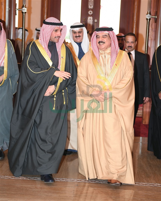 بالصور.. تفاصيل لقاء العاهل البحريني برئيس مجلس الأمة الكويتي