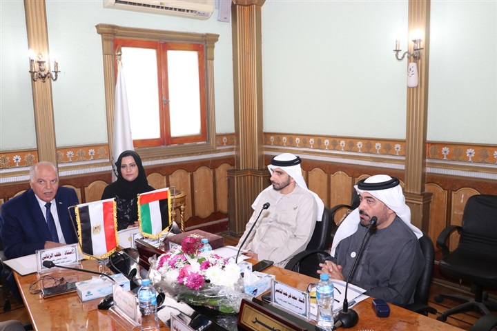 الزناتي يستقبل وفد جمعية المعلمين الإماراتية لتبادل الخبرات والتهنئة برئاسة اتحاد المعلمين العرب