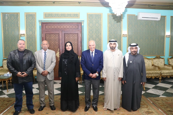 الزناتي يستقبل وفد جمعية المعلمين الإماراتية لتبادل الخبرات والتهنئة برئاسة اتحاد المعلمين العرب
