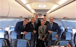 وزير الطيران المدني يستقبل طائرة مصر للطيران الأولي من طراز الإيرباص A320 neo بمطار القاهرة