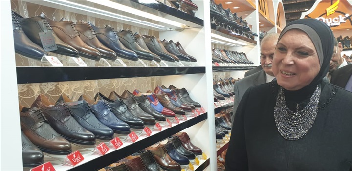 وزيرة التجارة والصناعة تفتتح معرض القاهرة الدولى  للجلود
