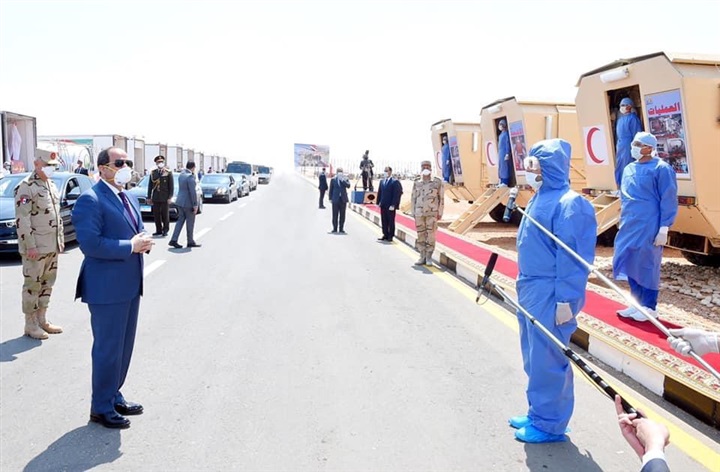 الرئيس السيسي يشهد استعدادات القوات المسلحة لمجابهة انتشار فيروس كورونا