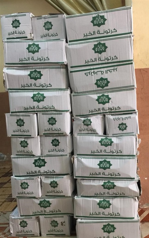 مصر الخير توزع شنط حماية طبية وكراتين مواد غذائية العاملين بمصانع أبيس السجاد والكليم