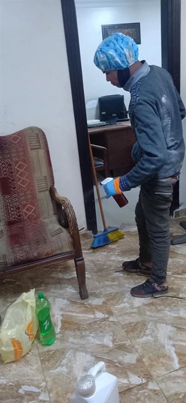 بالصور .. تعقيم المقر الإداري لجريدة السوق العربية وموقع صدى العرب