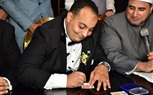 المهندس عماد النجار ود. أماني الموجي يهنئون الدكتور محمد عبد الفتاح بمناسبة زواج نجله 