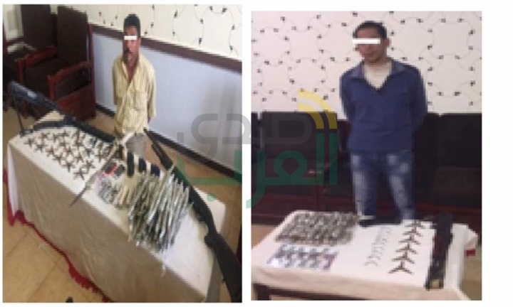 بالصور.. أمن كفر الشيخ يضبط 9 كيلو بانجو و4 أسلحة نارية و 137 طلقة نارية