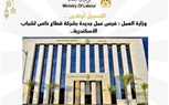 التسجيل أونلاين  ..وزارة العمل : فرص عمل جديدة بشركة قطاع خاص لشباب الأسكندرية