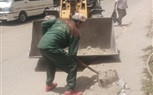تجريد الأتربة بالجزيرة الوسطي بشارع الهرم 