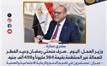 وزير العمل: اليوم ..صرف منحتي رمضان وعيد الفطر للعمالة غير المنتظمة بقيمة 364 مليوناً و459 ألف جنيه