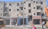 إزالة عمارتين آيلتين للسقوط بمدينة بلطيم 