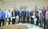 محافظ البحيرة تستقبل نقيب الصحفيين لمتابعة دورة «تحسين جودة المحتوى الصحفي» وذلك ضمن فعاليات معرض دمنهور التاسع للكتاب