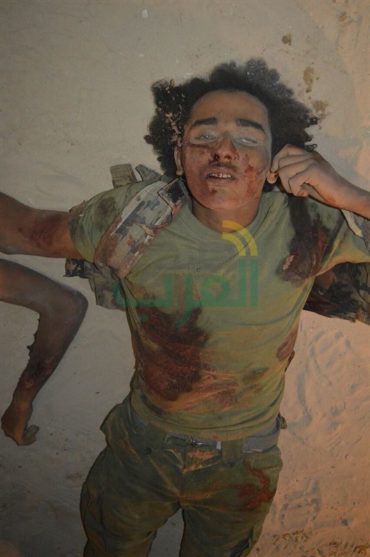 شاهد.. صور جثث العناصر الإرهابية المهاجمة لنقاط تأمين منطقة القواديس