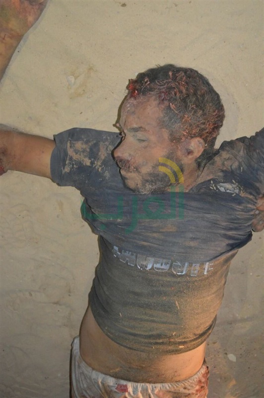 شاهد.. صور جثث العناصر الإرهابية المهاجمة لنقاط تأمين منطقة القواديس