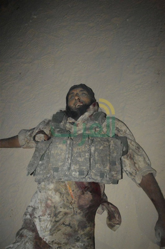 شاهد.. صور جثث العناصر الإرهابية المهاجمة لنقاط تأمين منطقة القواديس