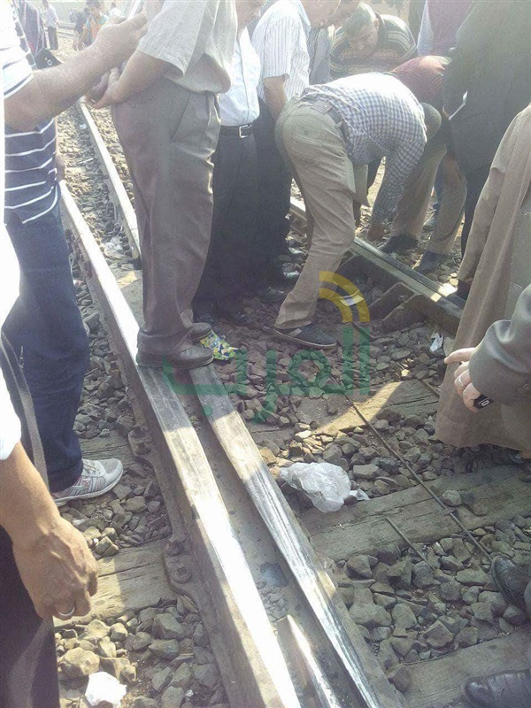 ننشر صور خروج قطار عن قضبان السكة الجديد بقليوب