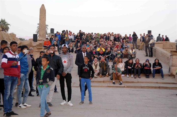 بالصور.. الظاهرة الفلكية المثيرة تعامد الشمس على معبد الكرك