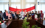 رئيس جامعه دمنهور يكرم منتخب جامعه دمنهور فى اليوم الرياضى للجامعات المصريه 
